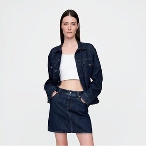 GAP Denim Mini Skirt, Dark Indigo, sz 33 | 16